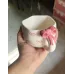 The Earthy Store Ceramic Pink Bow Printed Coffee Bow Hundle Print Ceramic Coffee Mug  (150 ml)