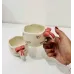 The Earthy Store Ceramic Pink Bow Printed Coffee Bow Hundle Print Ceramic Coffee Mug  (150 ml)