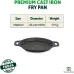 The Indus Valley Pre- Seasoned Cast Iron Fish Fry Pan With Double Handle