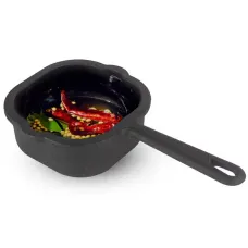 The Indus Valley Pre-Seasoned Cast Iron Vaghar/Chounk Pan for Frying Dal/Spices - 5.3inch Tadka Tadka Pan 13.4 cm diameter 0 L capacity  (Cast Iron, Induction Bottom)