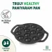 The Indus Valley Pre-Seasoned Cast Iron Paniyaram Pan With Spatula - 8.3 inch, 12 pit Paniarakkal Set 0 L capacity 21 cm diameter  (Cast Iron)
