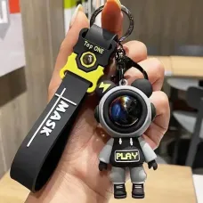 Samvardhan Space Astronaut Keychain Pilot Bear Strap Keychain Keyrings Creative Cool Cute Key Chain