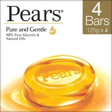 Pears Pure & Gentle Soap Bar ,Paraben-Free For Soft Skin  (4 x 125 g)