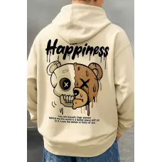 Men Full Sleeve Printed Hooded Sweatshirt