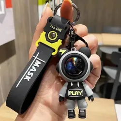 Samvardhan Space Astronaut Keychain Pilot Bear Strap Keychain Keyrings Creative Cool Cute Key Chain